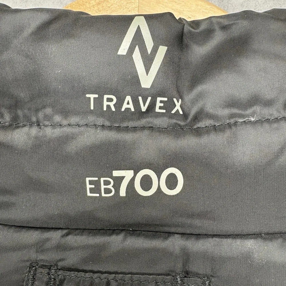 Eddie Bauer Puffer Vest Womens L Black Travex EB700 Down Insulated‎ Quilted Gorp